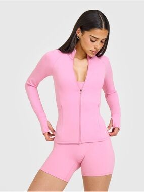 SoftMotion™ Jacket with White Logo | Rose Pink - M